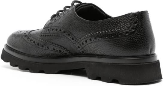 Doucal's panelled leather brogues Black