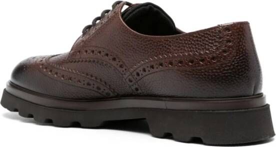 Doucal's panelled leather brogues Brown