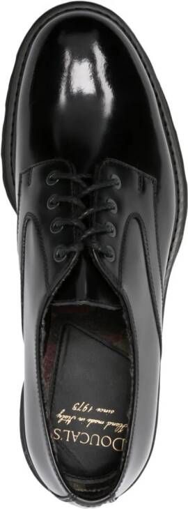 Doucal's patent-finish leather derby shoes Black