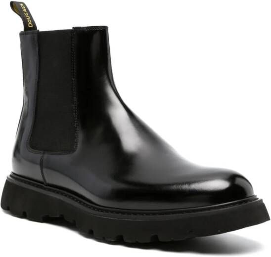 Doucal's patent-leather Chelsea boots Black