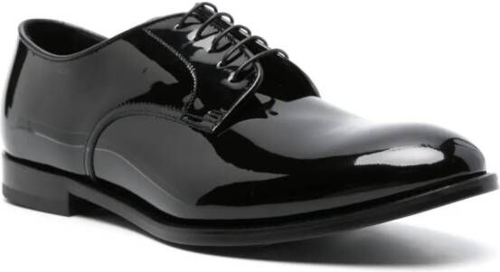 Doucal's patent-leather derby shoes Black