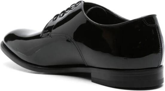 Doucal's patent-leather derby shoes Black
