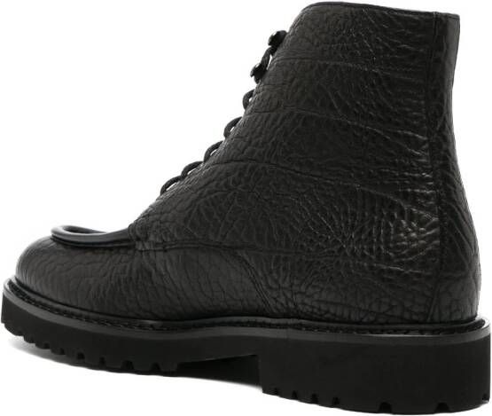 Doucal's pebbled leather ankle boots Black