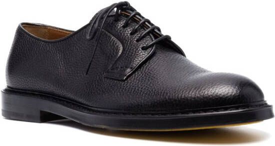 Doucal's pebbled-leather derby shoes Black