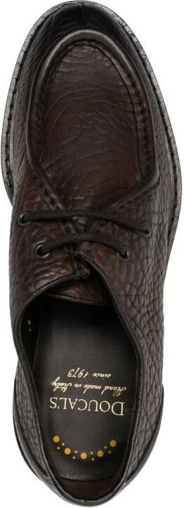 Doucal's pebbled leather lace-up shoes Brown