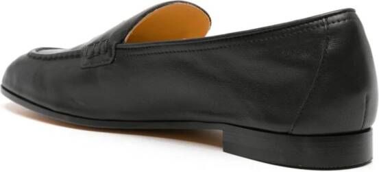 Doucal's penny-slot leather loafers Black