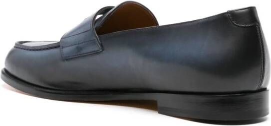 Doucal's penny-slot leather loafers Blue