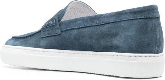 Doucal's penny slot suede boat shoes Blue