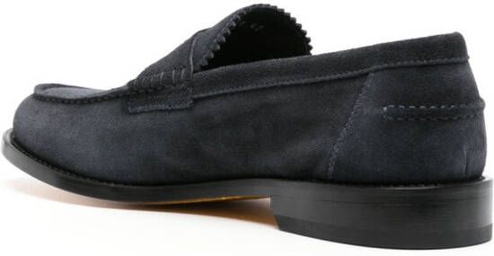 Doucal's penny-slot suede loafers Blue