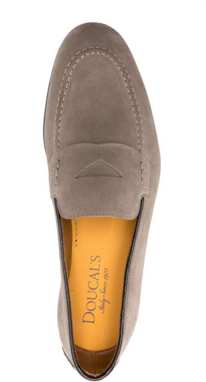 Doucal's penny-slot suede loafers Neutrals