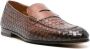 Doucal's penny-slot woven leather loafers Brown - Thumbnail 2