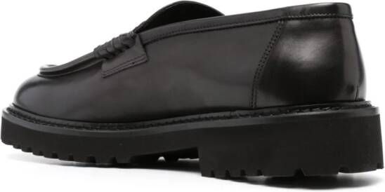 Doucal's penny-strap leather loafers Black
