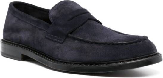 Doucal's penny suede loafers Blue