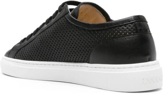 Doucal's perforated leather sneakers Black