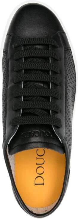 Doucal's perforated leather sneakers Black