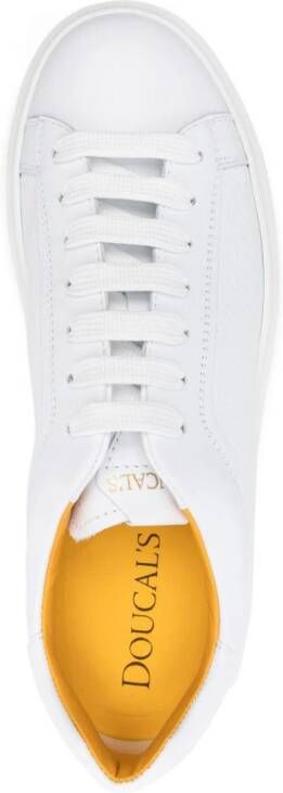 Doucal's perforated leather sneakers White