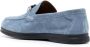 Doucal's perforated suede loafers Blue - Thumbnail 3