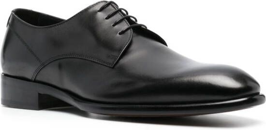 Doucal's polished-finish leather derby shoes Black