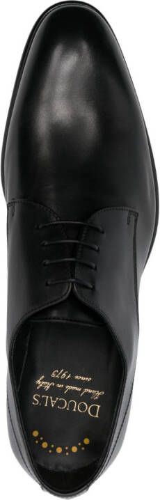 Doucal's polished-finish leather derby shoes Black