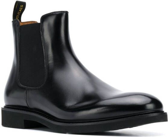 Doucal's round toe Chelsea boots Black