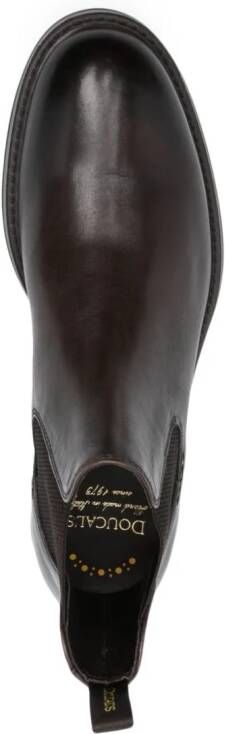 Doucal's round-toe leather boots Brown