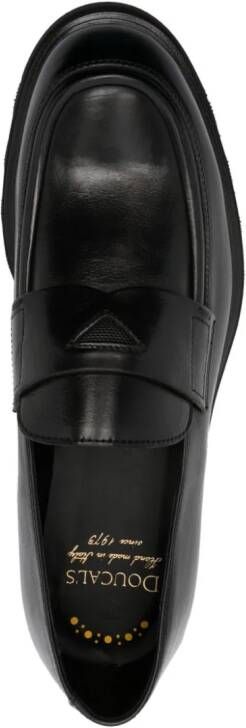 Doucal's round-toe leather loafers Black