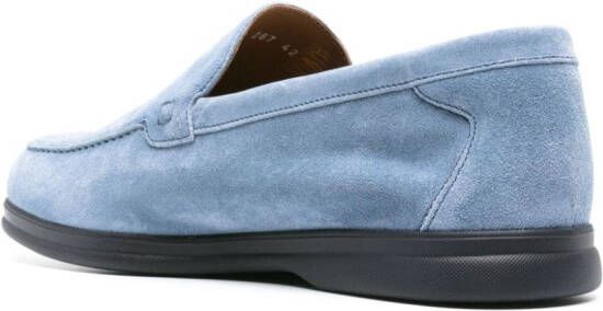 Doucal's round-toe suede loafers Blue