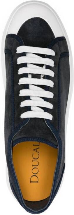 Doucal's rubber-toecap suede sneakers Blue