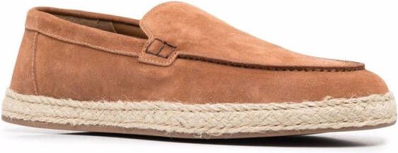Doucal's slip-on espadrille loafers Brown