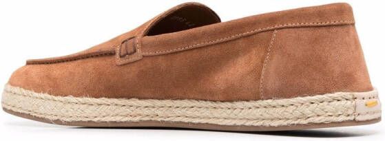 Doucal's slip-on espadrille loafers Brown