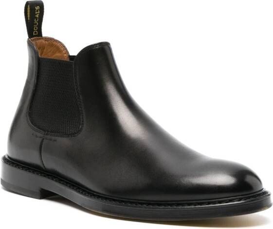 Doucal's slip-on leather ankle boots Black