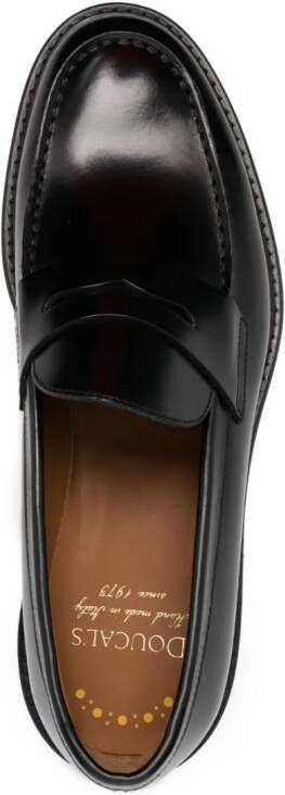 Doucal's slip-on leather penny loafers Black