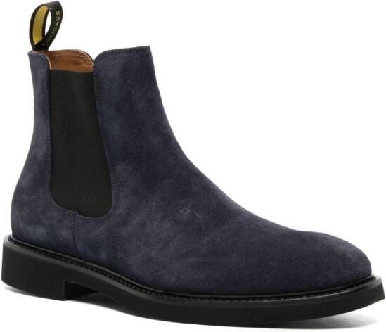 Doucal's slip-on suede ankle boots Blue