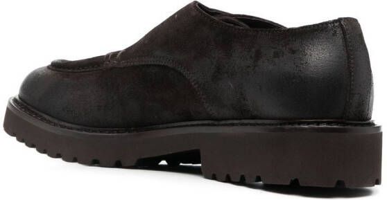 Doucal's suede leather monk shoes Brown