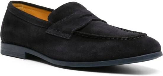 Doucal's suede penny loafers Blue