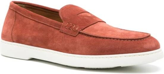 Doucal's suede penny loafers Brown