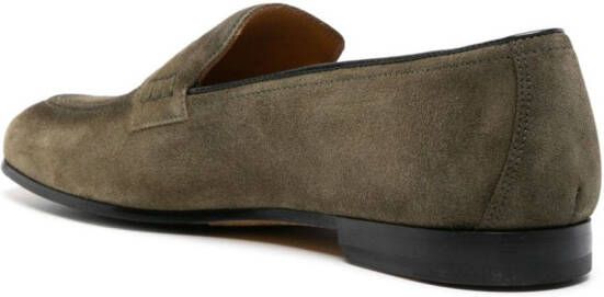 Doucal's suede penny loafers Green