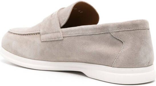 Doucal's suede penny loafers Grey
