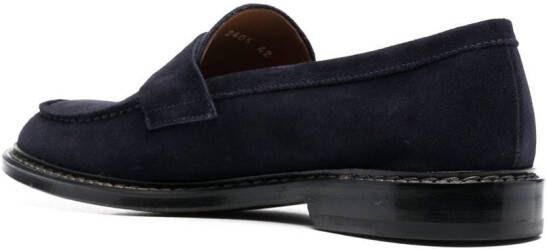 Doucal's suede penny-slot loafers Blue
