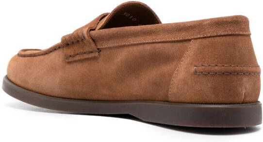 Doucal's suede penny-slot loafers Brown