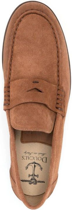 Doucal's suede penny-slot loafers Brown