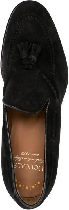 Doucal's tassel-detail calf-suede loafers Black