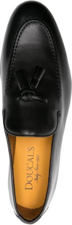 Doucal's tassel-detail leather loafers Black