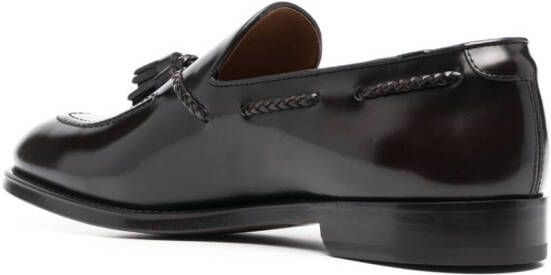 Doucal's tassel-detail leather loafers Brown