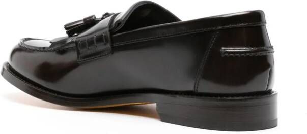 Doucal's tassel-detail leather loafers Brown