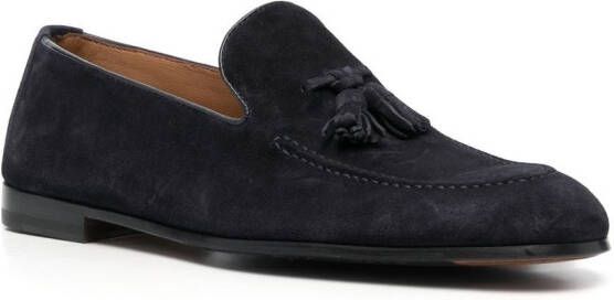 Doucal's tassel-detail slip-on loafers Blue