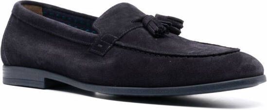 Doucal's tassel-detail suede loafers Blue