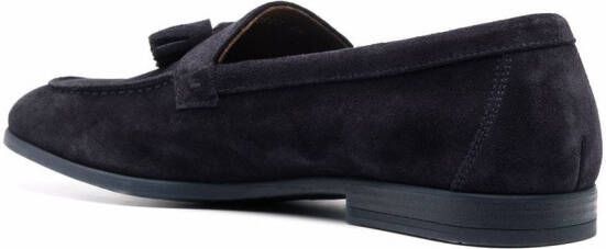 Doucal's tassel-detail suede loafers Blue