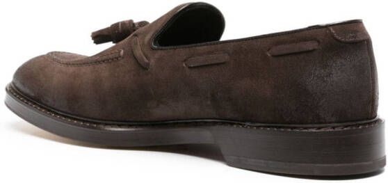 Doucal's tassel-detail suede loafers Brown