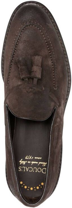 Doucal's tassel-detail suede loafers Brown